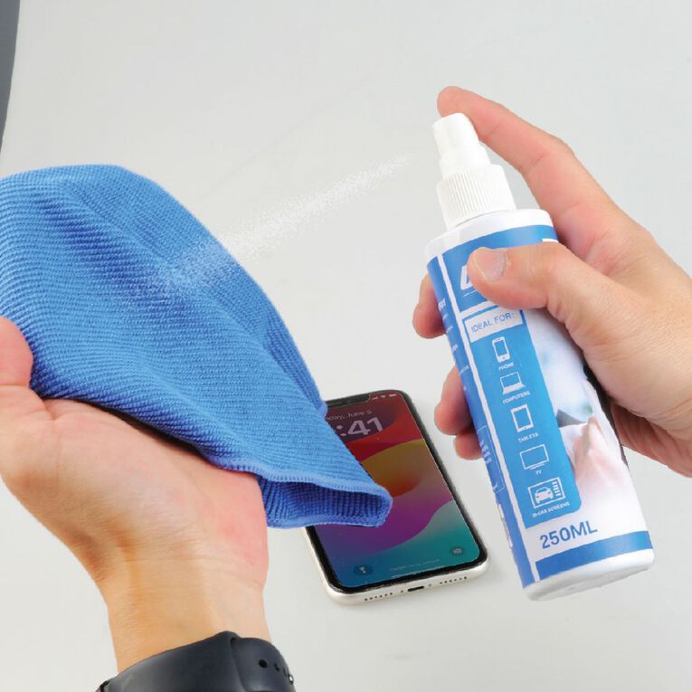 Laser 250ml Screen Cleaning Kit with Microfibre Cloth, , hi-res