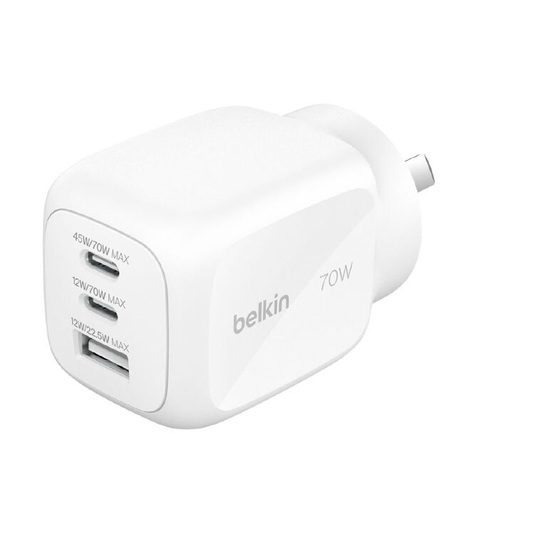 Belkin BoostCharge Pro 3-Port GaN Wall Charger 70W, , hi-res