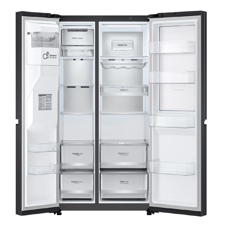 LG 635L Side By Side Fridge with Door-In-Door & Craft Ice Maker - Matte Black, , hi-res