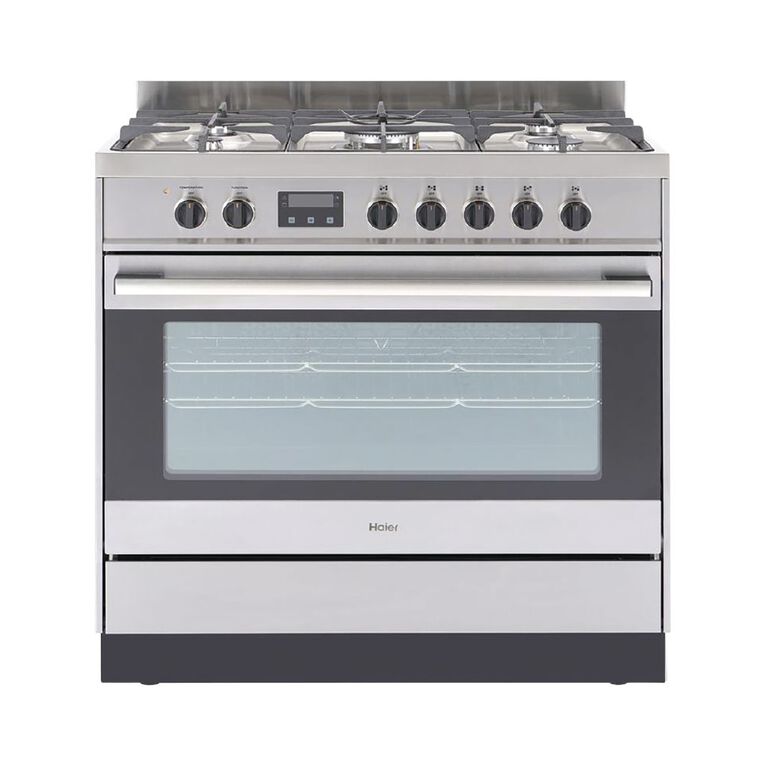 Haier 90cm Freestanding Electric Oven w/ Gas Cooktop Stainless Steel
