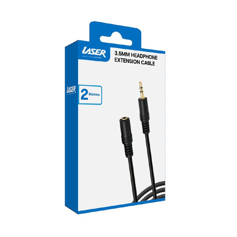 Laser 3.5mm Headphone Extension Cable, 2m, , hi-res
