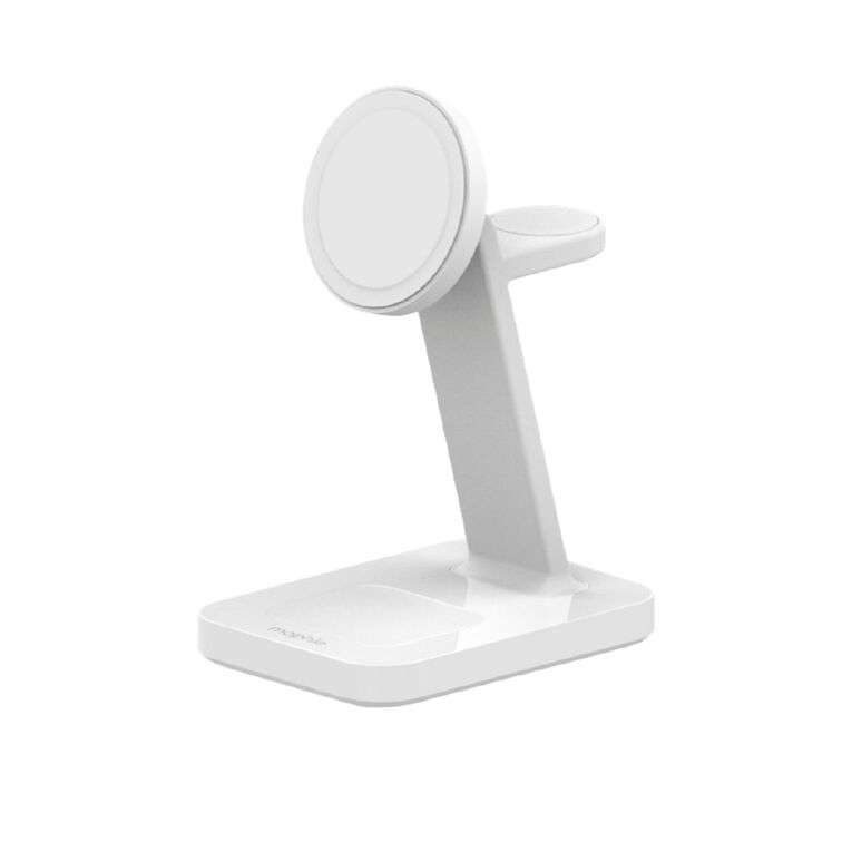 Mophie Snap+ Wireless 3-in-1 Charge Stand with Qi2 - White, , hi-res