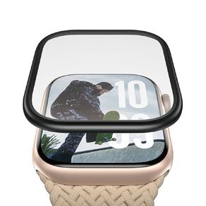 PanzerGlass Metal Frame Screen Protector for Apple Watch Series (46mm) - Black