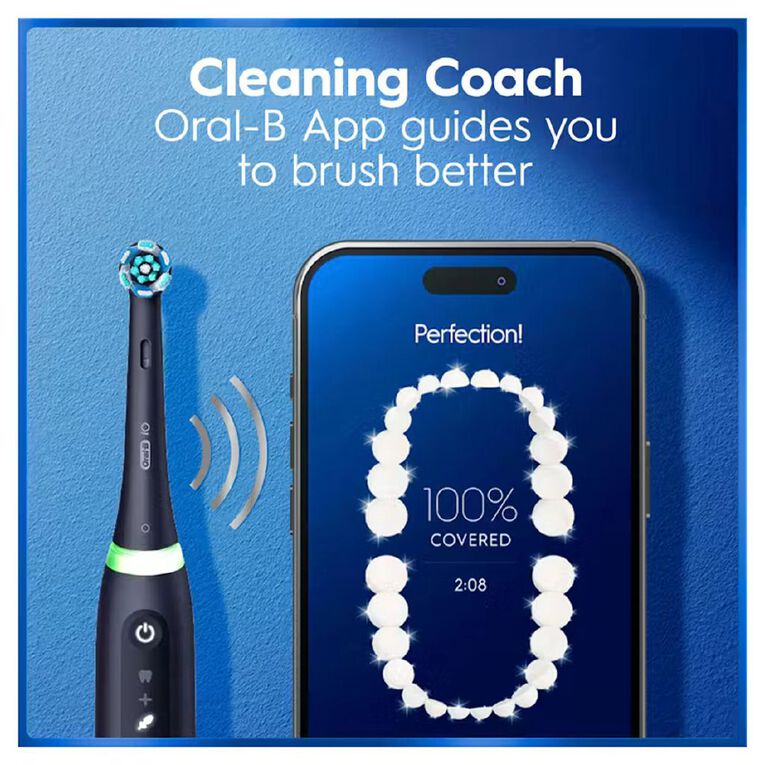 Oral-B iO5 Electric Toothbrush with Travel Case - Matte Black 2026, , hi-res