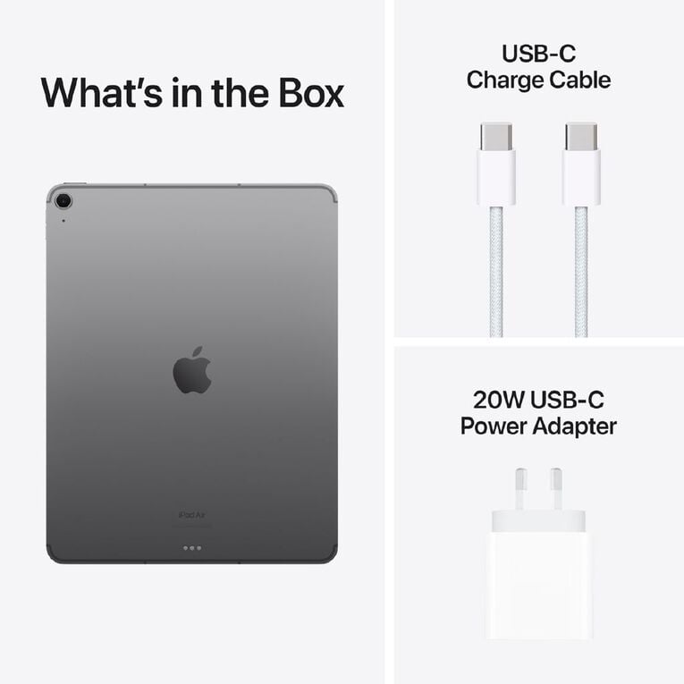 Apple iPad Air 13 Inch M2 Wi-Fi + Cellular 1TB - Space Grey, , hi-res