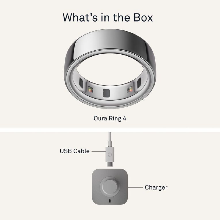 Oura Ring 4 Silver - Size 7, , hi-res