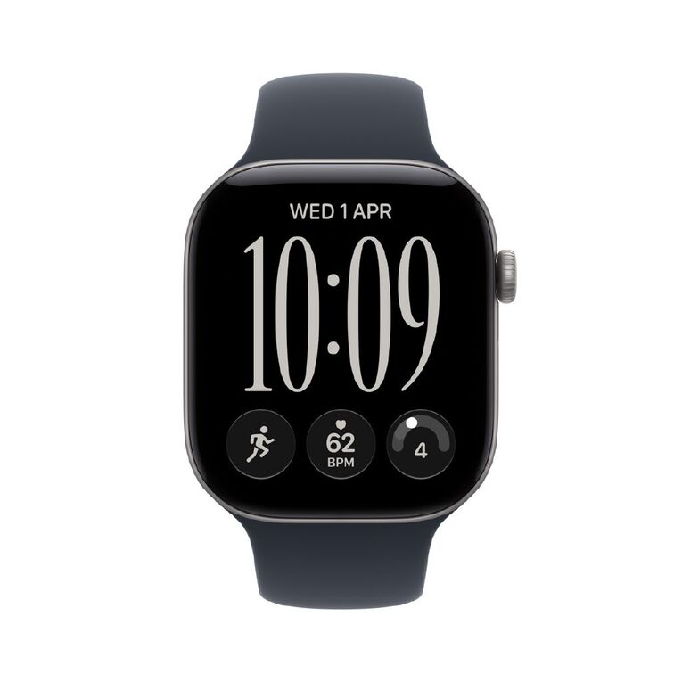Apple Watch Series 12 Cellular 46mm Space Grey Aluminium Case with Navy Blue Sport Band S/M, , hi-res