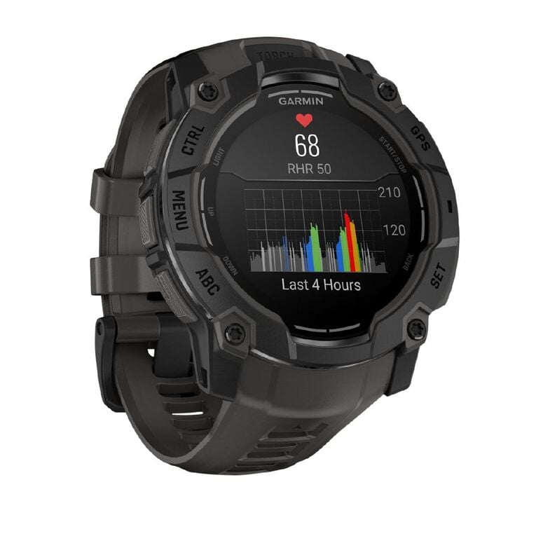 Garmin Instinct 3, 50mm, AMOLED, Black Bezel with Charcoal Band, , hi-res
