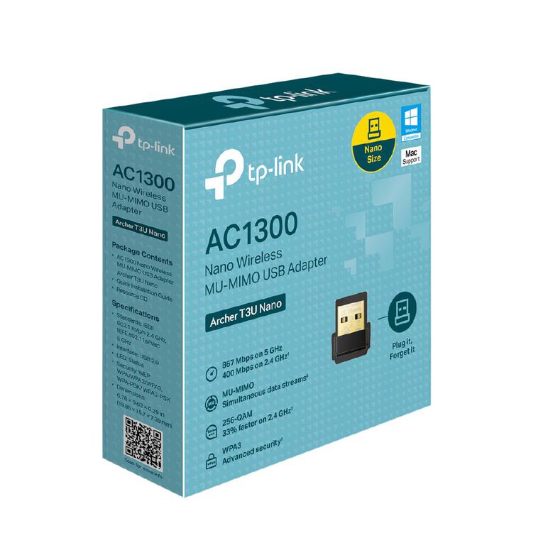 TP-Link Archer T3U | AC1300 Nano Dual Band Wi-Fi USB Adapter, , hi-res