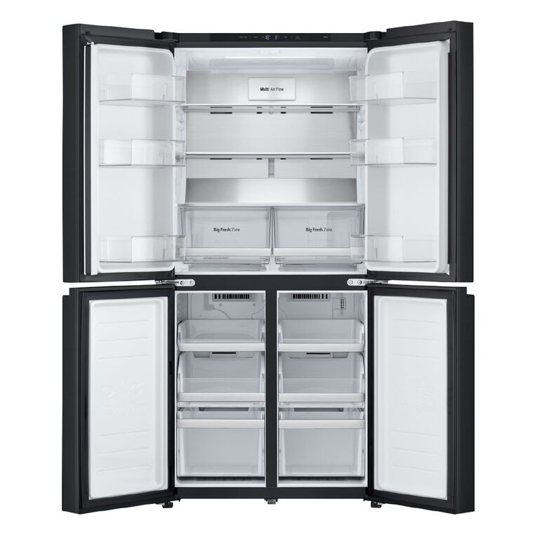 LG 530L Slim French Door Fridge Freezer - Matte Black Finish, , hi-res
