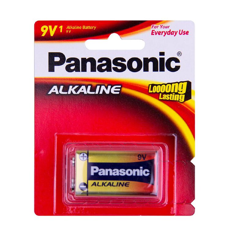 9V Panasonic Alkaline Battery, , hi-res