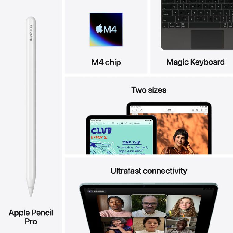 Apple iPad Air 11-inch with M4 Chip 256GB WiFi - Starlight, , hi-res