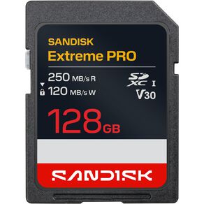 Sandisk Extreme Pro SD UHS-I 128GB SD 250MB/s(R) / 120MB/s(W)