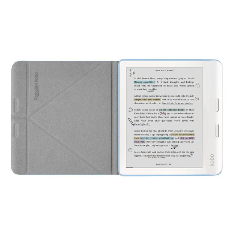Kobo Libra Colour SleepCover Case Dusk Blue, , hi-res