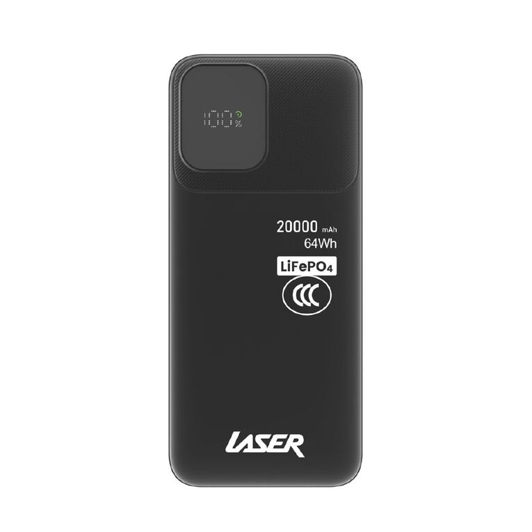 Laser 20K LFP Powerbank - Black, , hi-res
