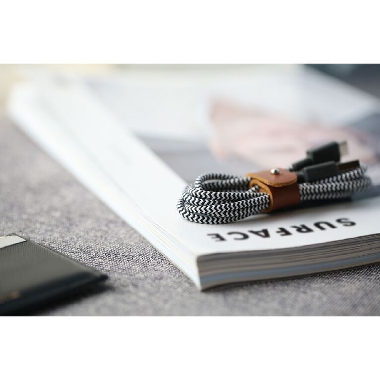 Native Union Belt Cable (USB-A to USB-C) 1.2m - Zebra, , hi-res