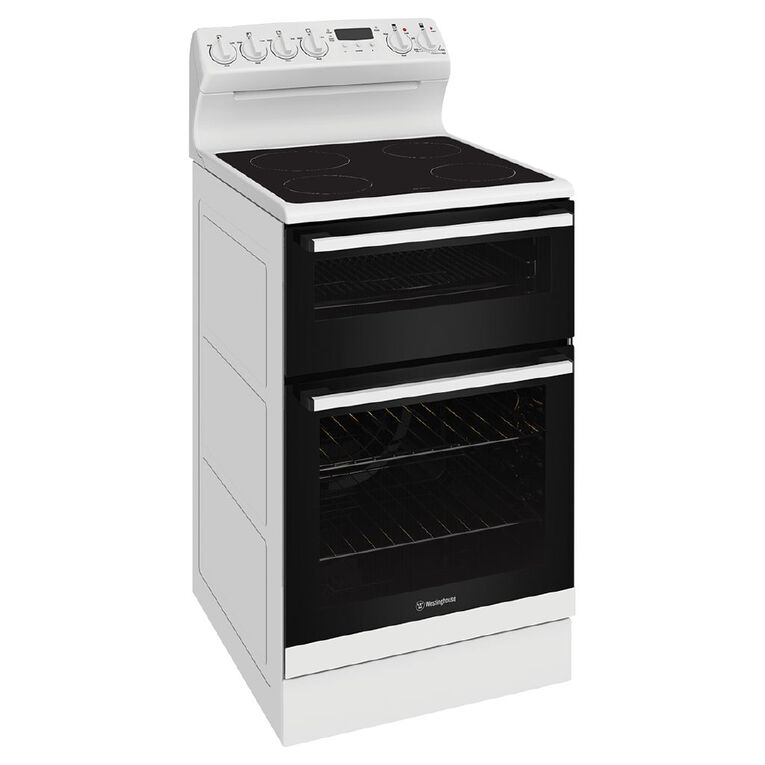 Westinghouse 54cm Freestanding Electric Oven and Ceramic Cooktop - White, , hi-res