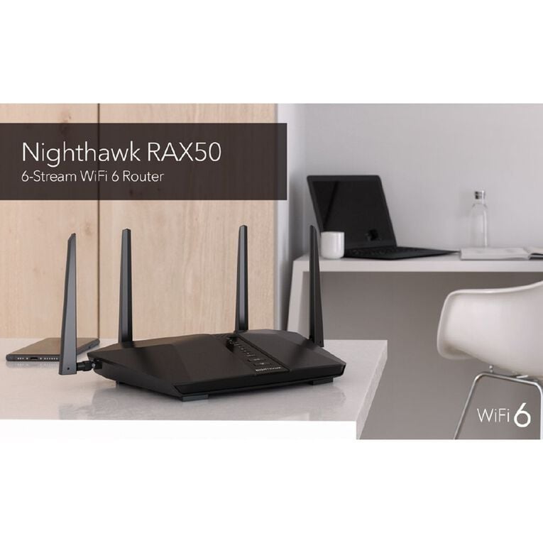 Netgear Nighthawk AX5400 AX6 6-Stream Wifi 6 Router (RAX50), , hi-res