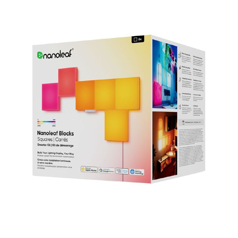 Nanoleaf Blocks Big Squares Starter Kit - 6 Pack, , hi-res