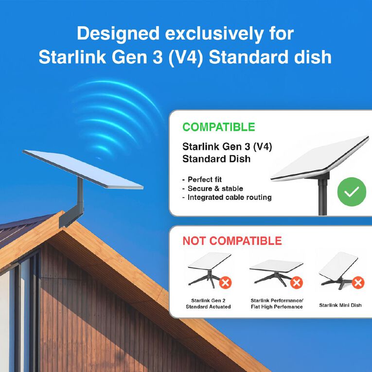 Laser ChargeCore Wall Mount for Starlink Gen 3 (v4), , hi-res