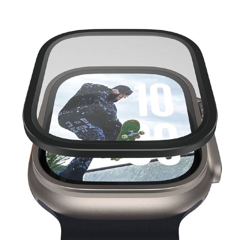 PanzerGlass Metal Frame Screen Protector for Apple Watch Ultra/3 - Black, , hi-res
