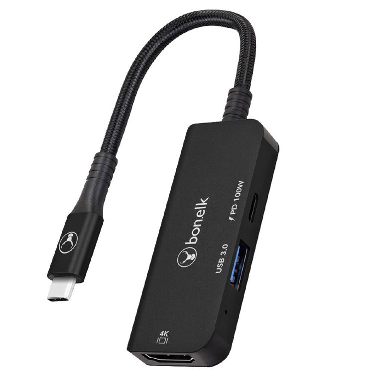 Bonelk Long-Life 3in1 Multiport Hub - Black, , hi-res