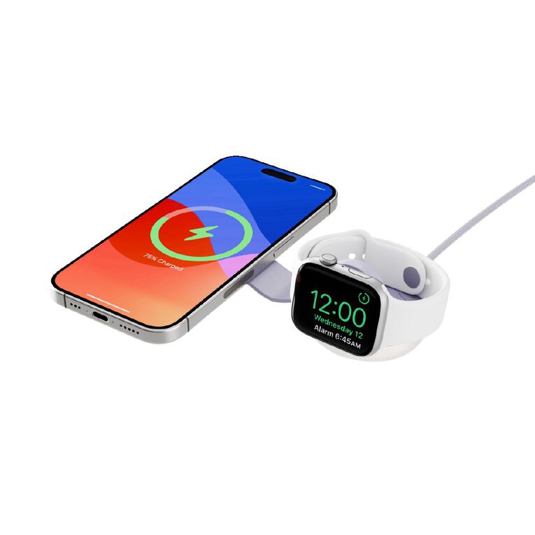 Twelve South ButterFly SE 2-in-1 MagSafe Travel Charger for iPhone & Apple Watch - Iridescent, , hi-res