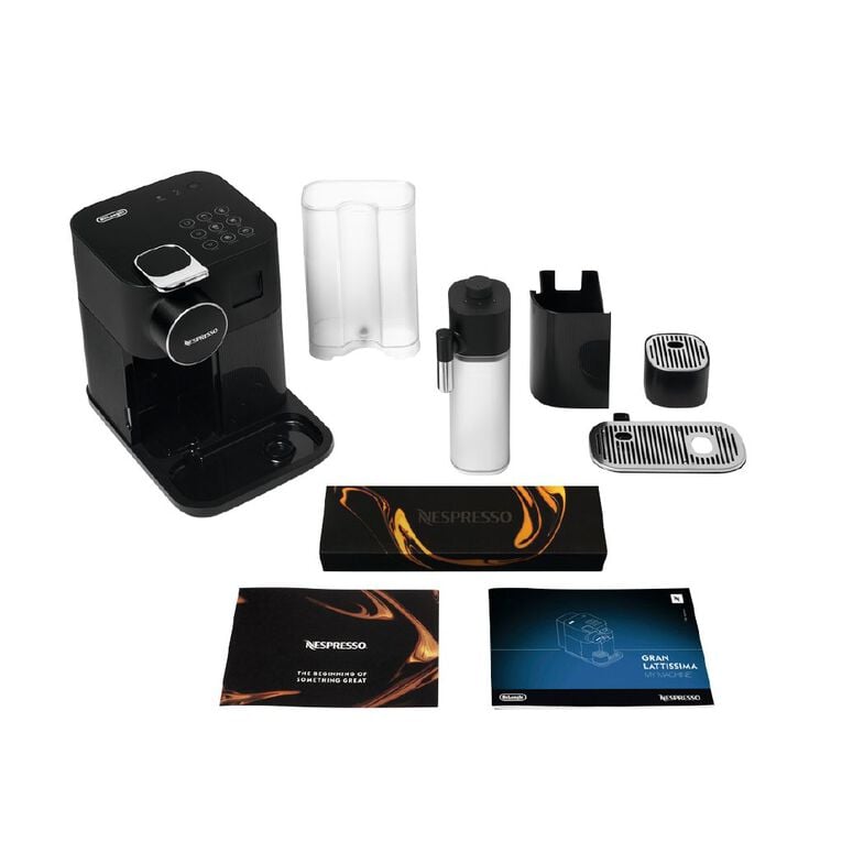 Nespresso Gran Lattissima Automatic Capsule Coffee Machine Black by Delonghi, , hi-res