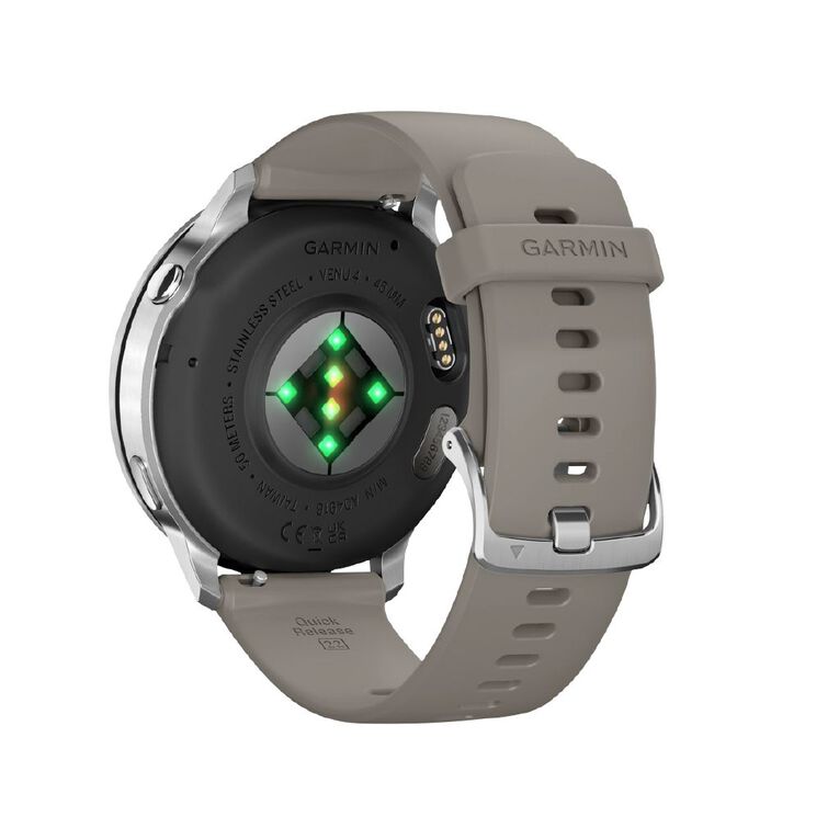 Garmin Venu 4 45mm Smartwatch Silver Grey Silicone Band, , hi-res