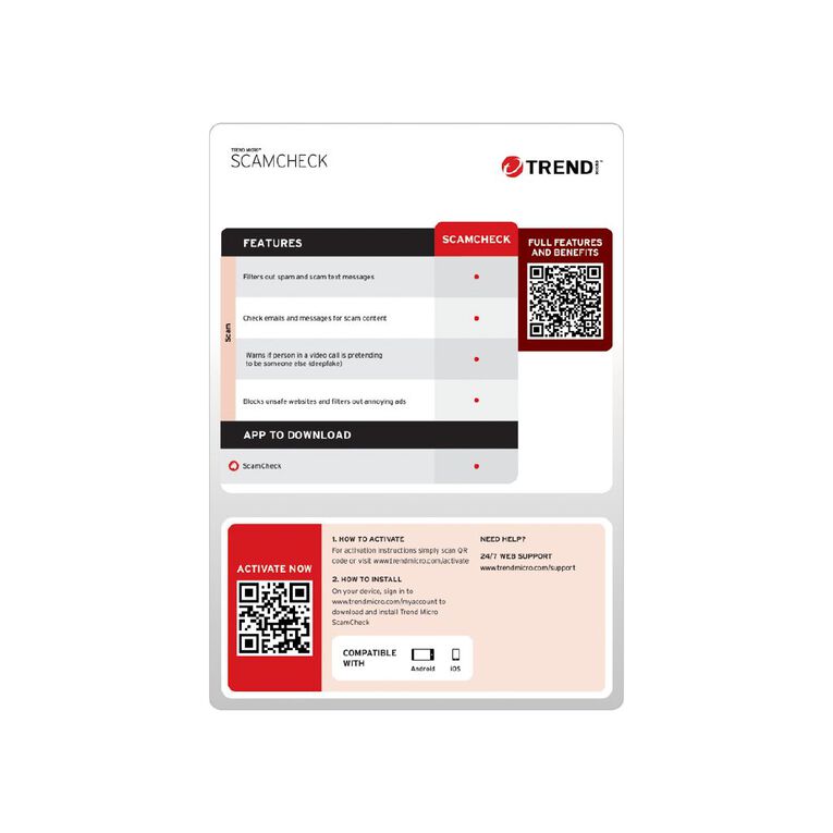 Trend Micro ScamCheck 1 Device, 1 Year, , hi-res