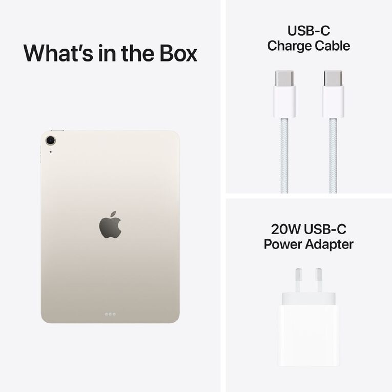 Apple iPad Air 11-inch with M4 Chip 1TB WiFi - Starlight, , hi-res