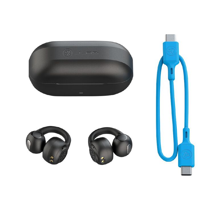 JLab Flex Open True Wireless Earbuds - Black, , hi-res