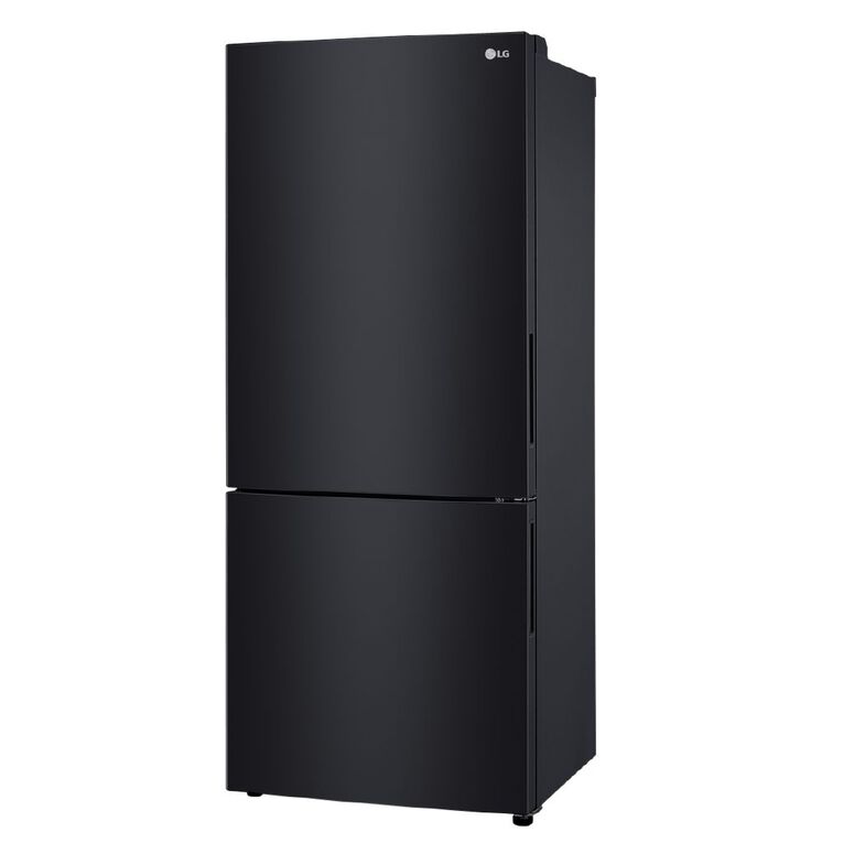 LG 420L Bottom Mount Fridge Freezer - Black Finish, , hi-res