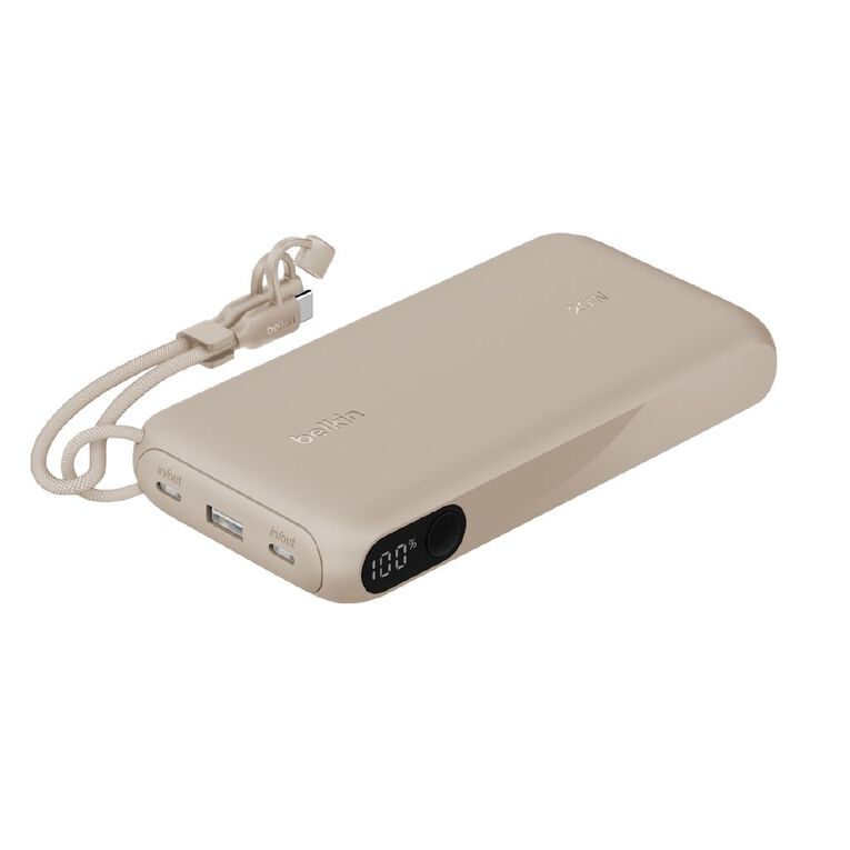 Belkin BoostCharge Power Bank 20K with Display - Sand, , hi-res
