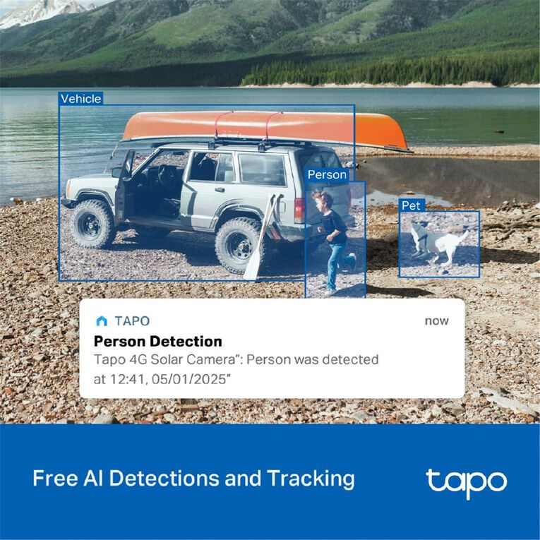TP-Link Tapo C615G Kit Solar Powered Pan/Tilt 4G LTE Security Camera Kit, , hi-res