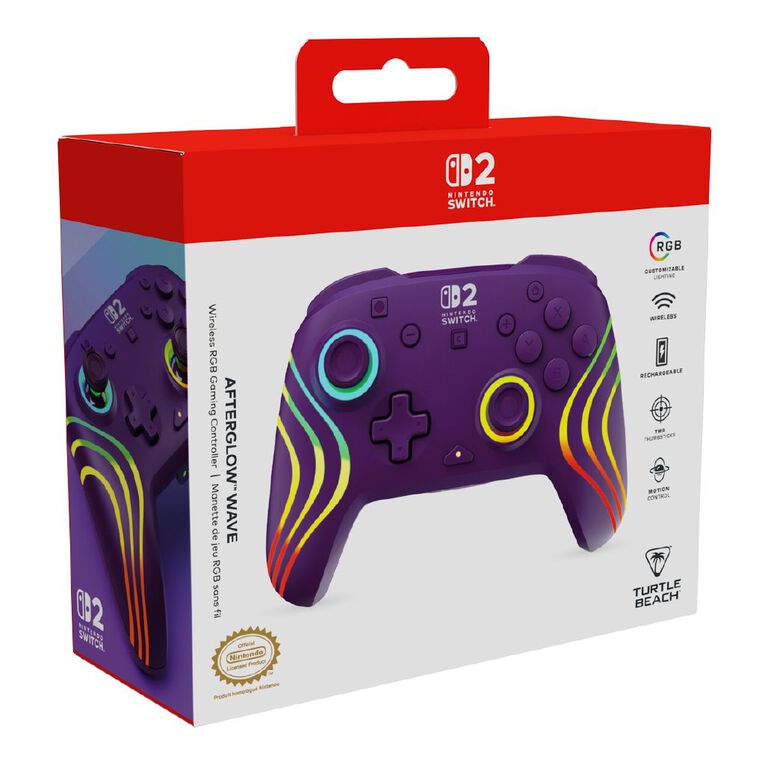 Turtle Beach Afterglow Wave Wireless Nintendo Switch 2 Controller - Purple, , hi-res