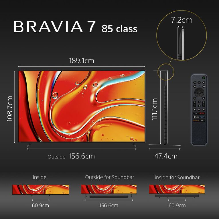 Sony BRAVIA 7 85" XR70 4K MiniLED Google TV Noel Leeming