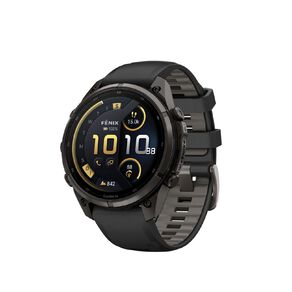 Garmin Fenix 9 Pro 47mm AMOLED inReach - Carbon Grey DLC Titanium With Black/Pebble Grey Silicone Band
