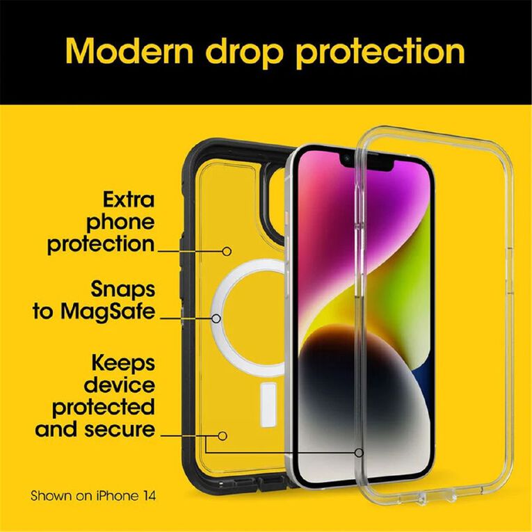OtterBox Defender XT Case for iPhone 17e/16e/15/14/13 - Clear/Black, , hi-res