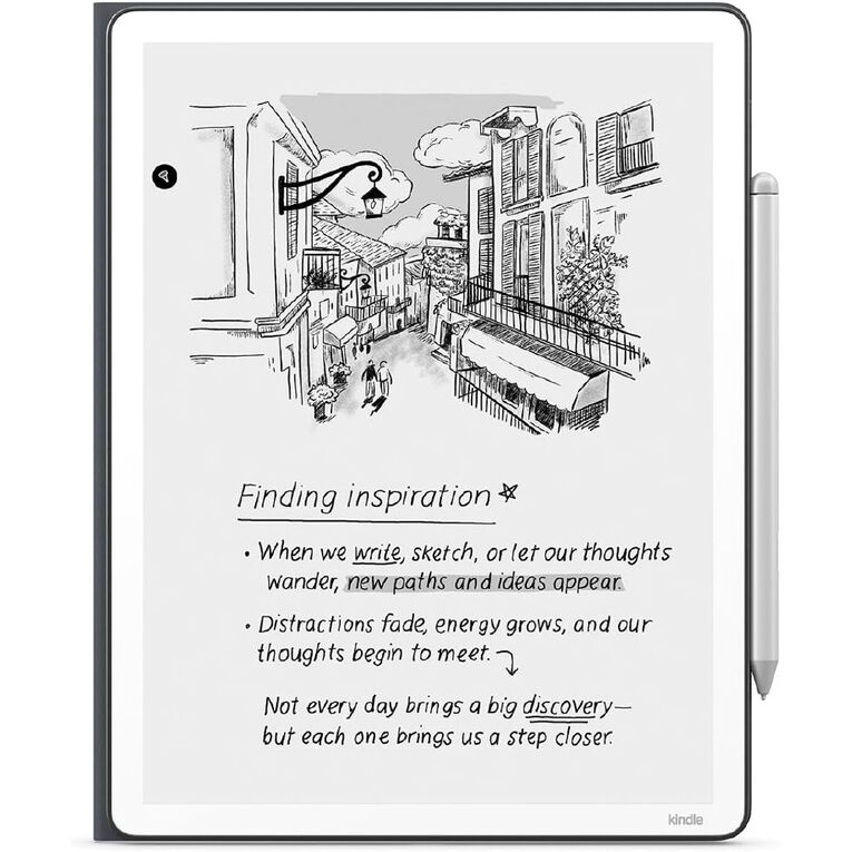Amazon Kindle Scribe Magnetic Premium Leather Folio Cover - Graphite, , hi-res