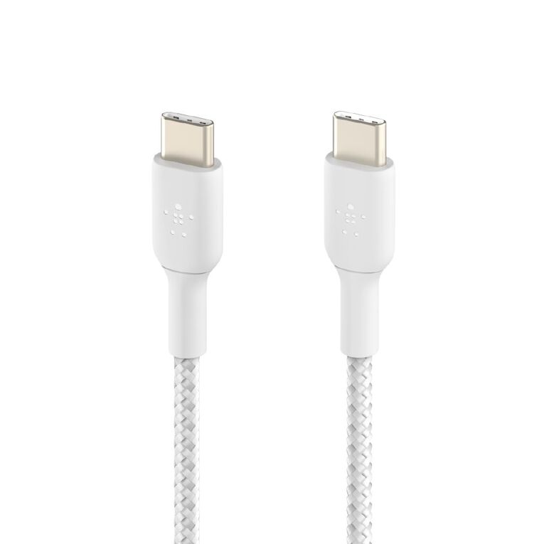 Belkin USB-C to USB-C Braided Cable 0.15M - White, , hi-res