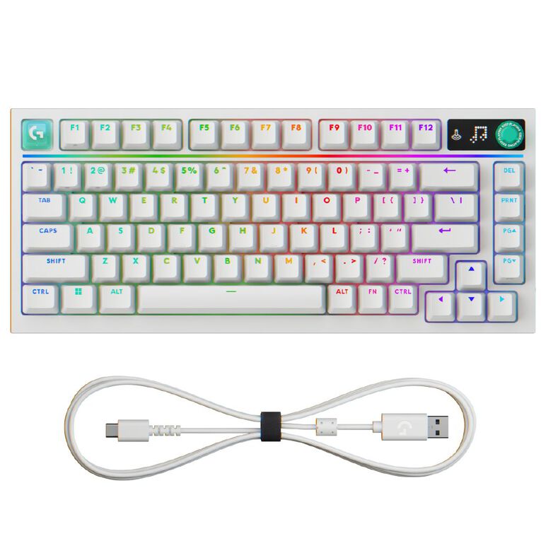 Logitech G316 X 75 Wired Gaming Keyboard - White, , hi-res