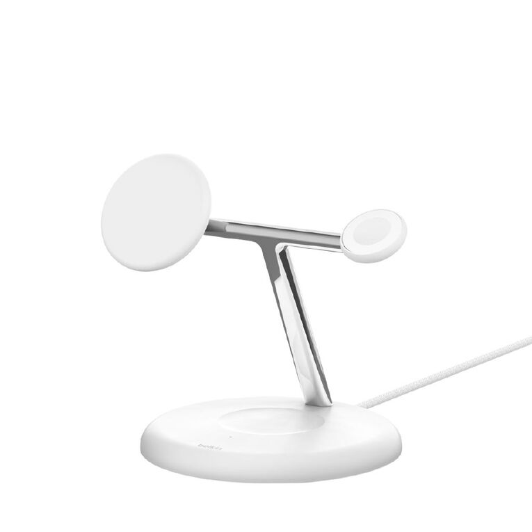 Belkin BoostCharge Pro 3-in-1 Qi2 Magnetic Wireless Charging Stand SE - White, , hi-res