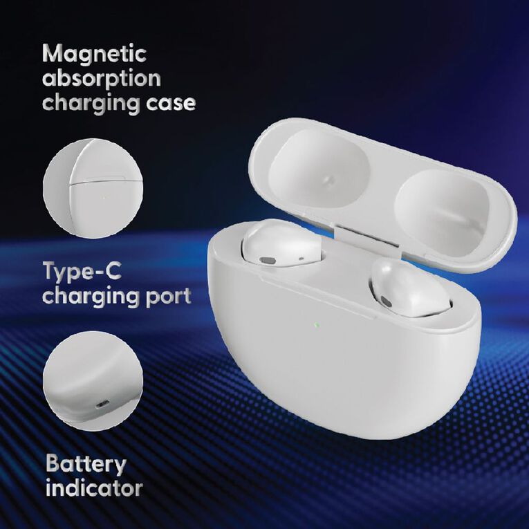 Laser True Wireless Earbuds- White, , hi-res