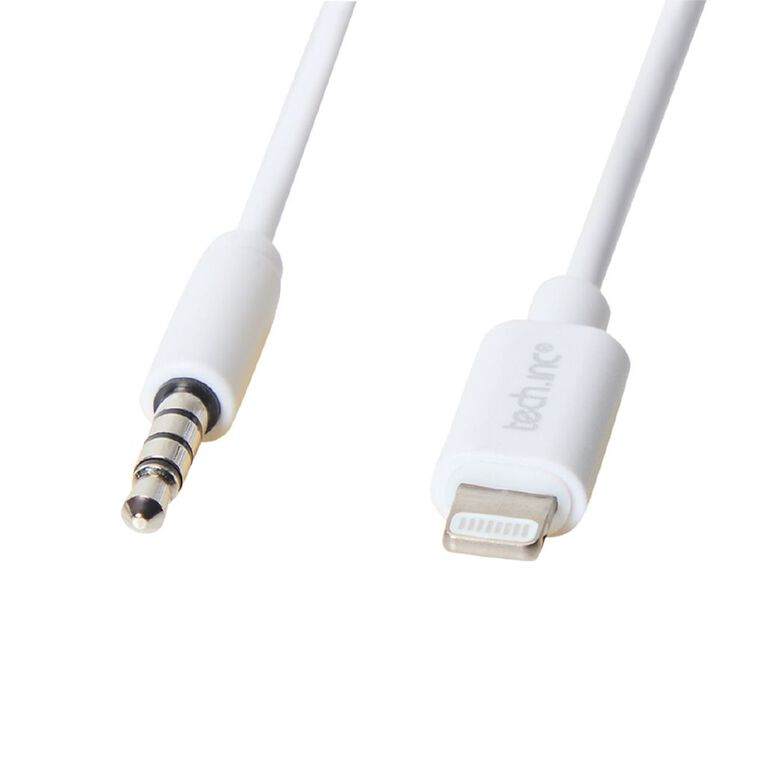 Tech.Inc Lightning to 3.5mm AUX Cable 1.5m White, , hi-res