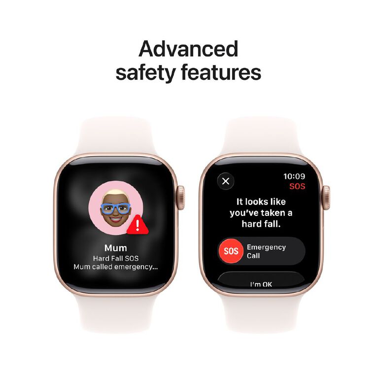 Apple Watch Series 11 GPS 42mm Rose Gold Aluminium Case with Light Blush Sport Band S/M, , hi-res