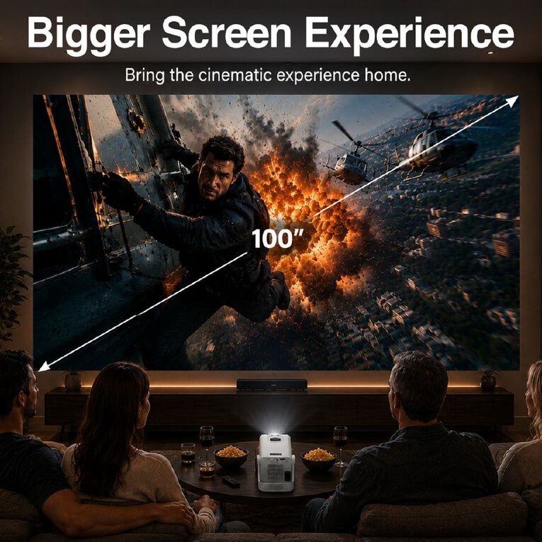 Laser 720p HD Portable Projector, , hi-res