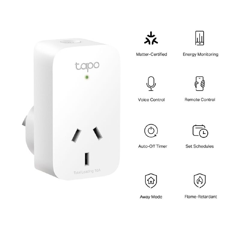 TP-Link Tapo P110M Mini Smart Wifi Plug Energy Monitoring Matter 2 Pack, , hi-res