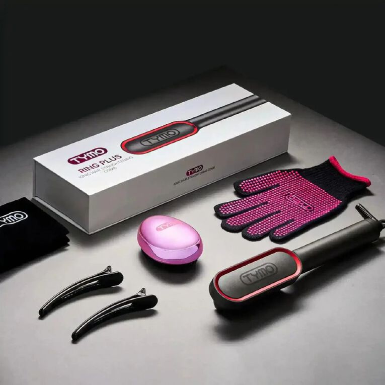 TYMO Ring Plus Anti-Frizz Straightening Brush, , hi-res
