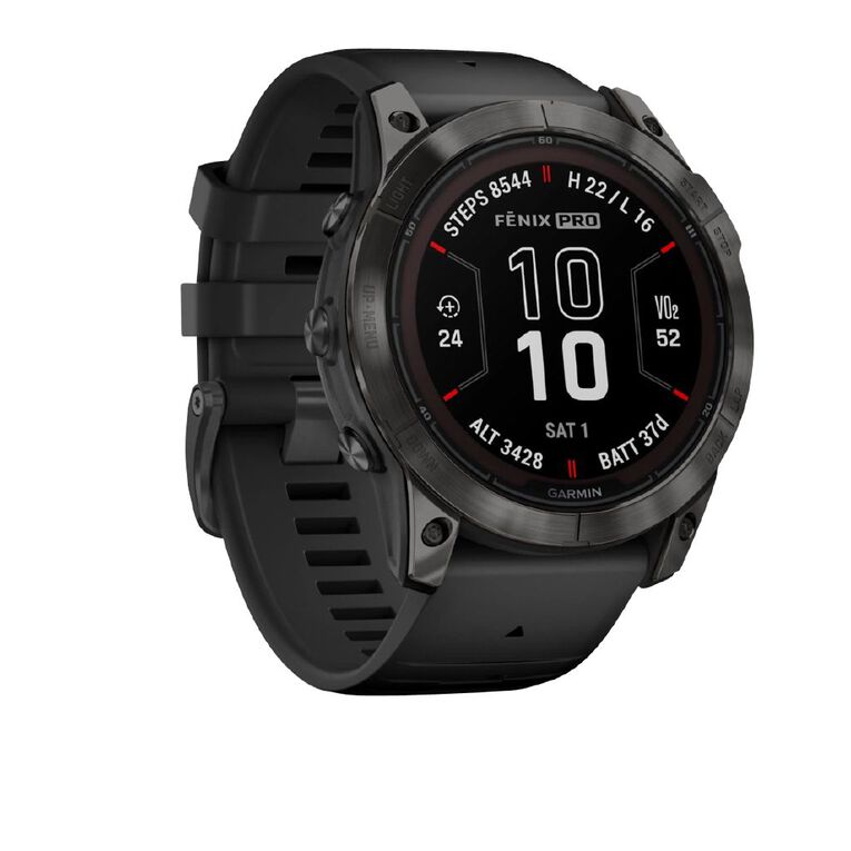 Garmin fenix 7X Pro - Sapphire Solar Edition, Carbon Gray DLC Titanium with Black Band, , hi-res